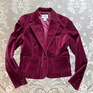 Vintage Ralph Lauren burgundy velvet blazer
